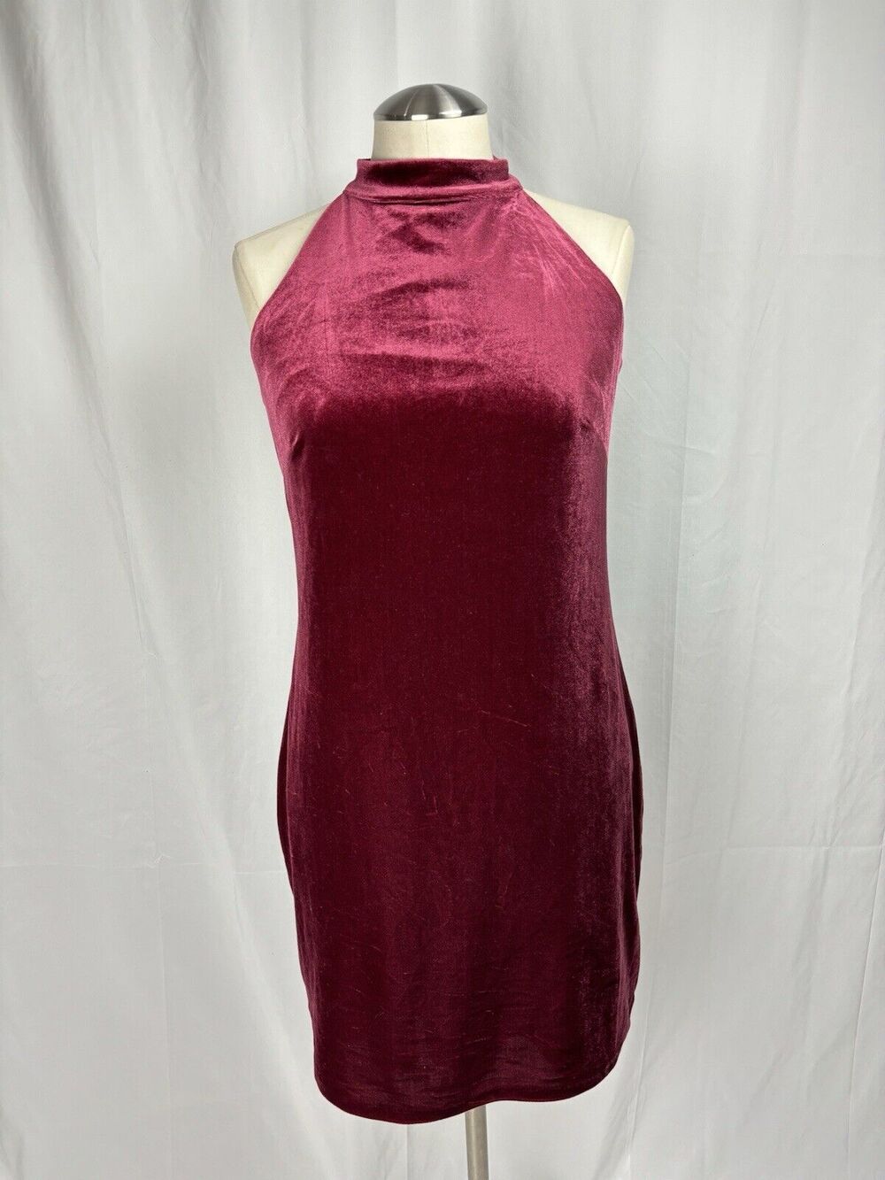 White House Black Market Red Velvet Dress Sleeveless Mini Shift Women’s Size 0